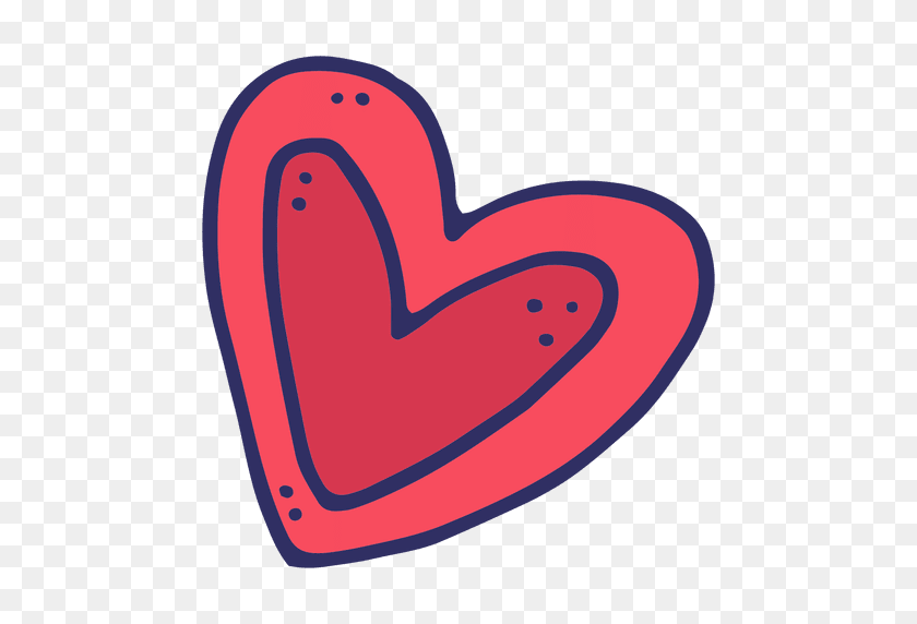 512x512 Love Heart Cartoon - Cartoon Heart PNG