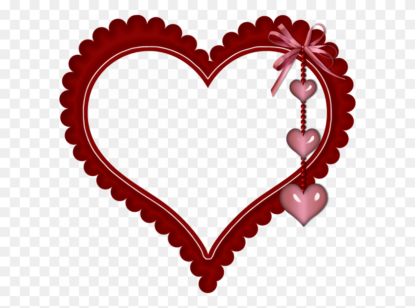 600x564 Love Heart Frames - Love Clipart PNG