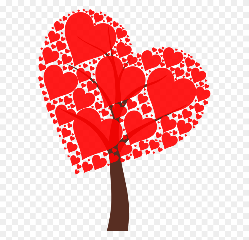 581x750 Amor Corazón Árbol De San Valentín Órgano - Corazón De Árbol De Imágenes Prediseñadas