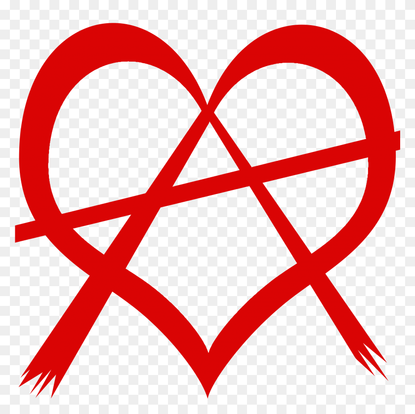 2000x2000 Love Is Freedom - Anarchy Symbol PNG
