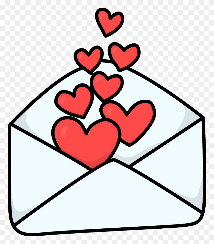 1007x1156 Любовное Письмо Клипарт Картинки - Блоки Письма Клипарт
