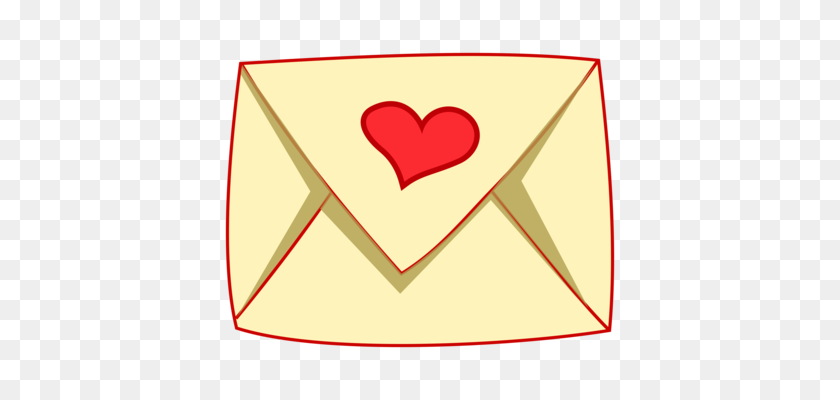 434x340 Carta De Amor Del Corazón De Correo Electrónico El Día De San Valentín - San Valentín Png