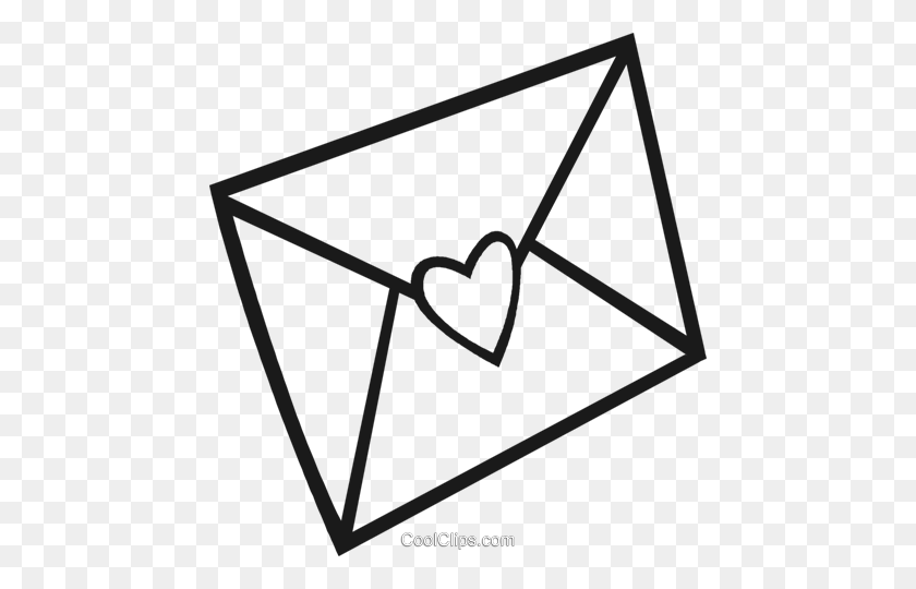 456x480 Love Letter Royalty Free Vector Clip Art Illustration - Love Letter Clipart