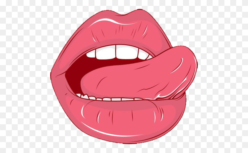 500x457 Love Lips Lick Kiss - Lamiendo Labios Clipart