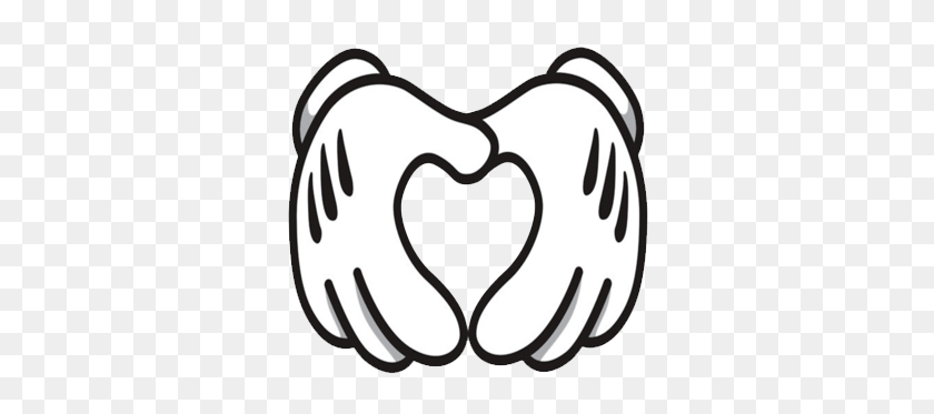 341x313 Love Mickey's Hand Transparent Png - Mouse Hand PNG