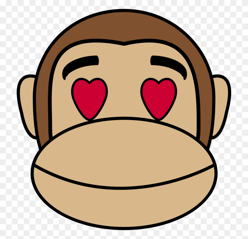 727x750 El Amor De Mono Gorila Emoji Emoji - Gorila De Imágenes Prediseñadas