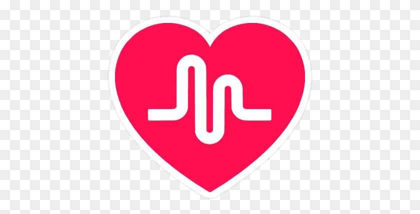 411x368 Love Musical Ly Heart - Musical Ly Logo PNG