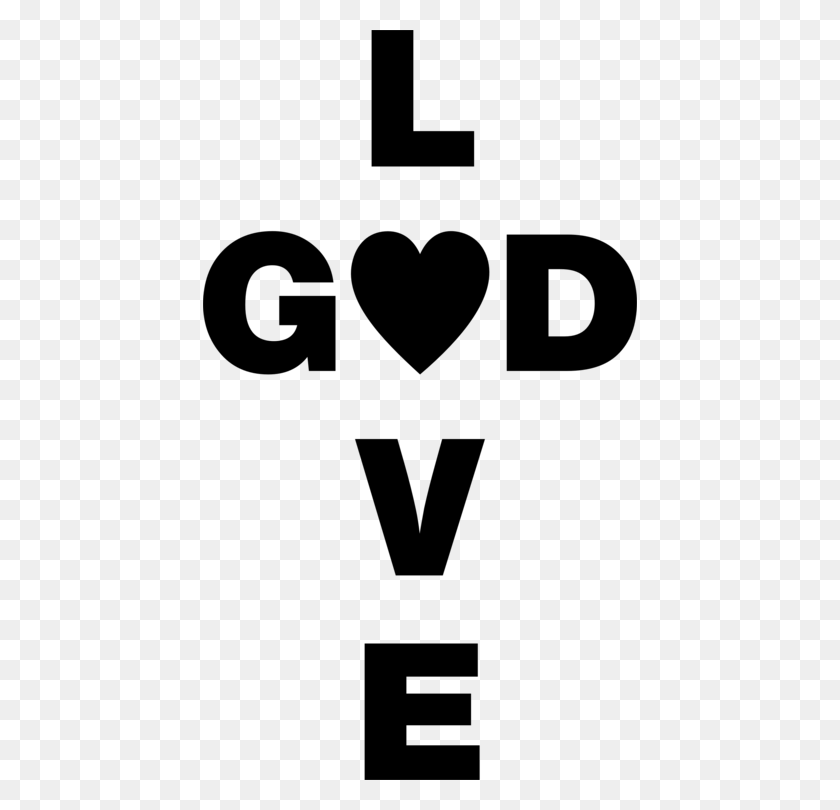 434x750 Love Of God Love Of God Black And White Logo - God Clipart Black And White
