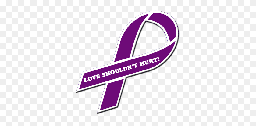 350x353 Love Shouldn't Hurt - Domestic Violence Ribbon Clipart