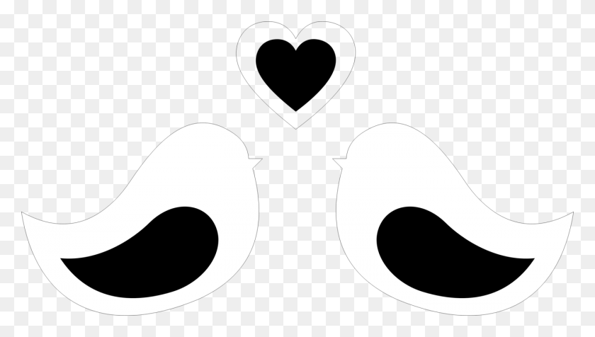 1404x750 Lovebird Black And White Computer Icons Cygnini - Human Heart Clipart Black And White