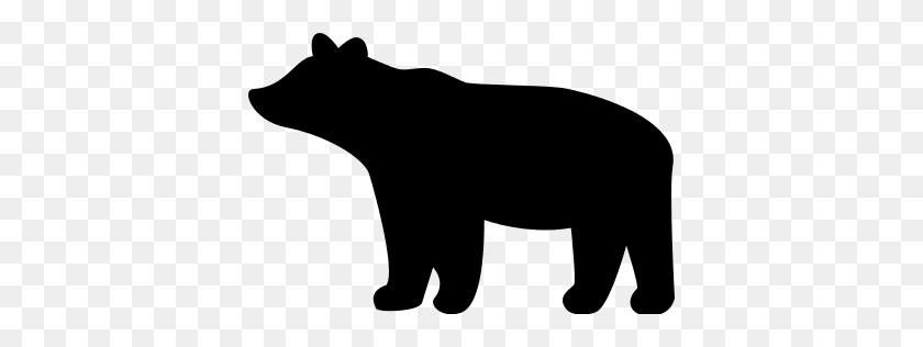 388x256 Прекрасный Черный Медведь Силуэт Картинки Силуэт Медведя Картинки - Силуэт Медведя Картинки Клипарт