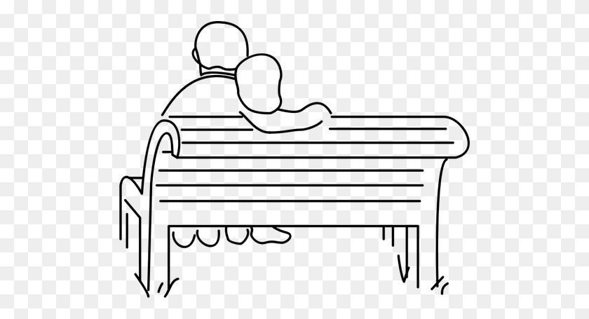 500x395 Lovers On A Bench - Park Bench Clipart