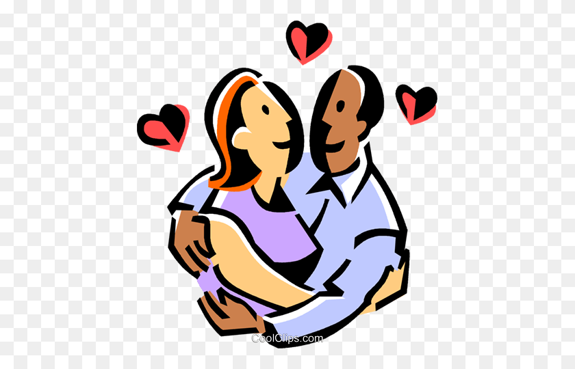 439x480 Loving Couple Hugging Royalty Free Vector Clip Art Illustration - People Hugging Clipart
