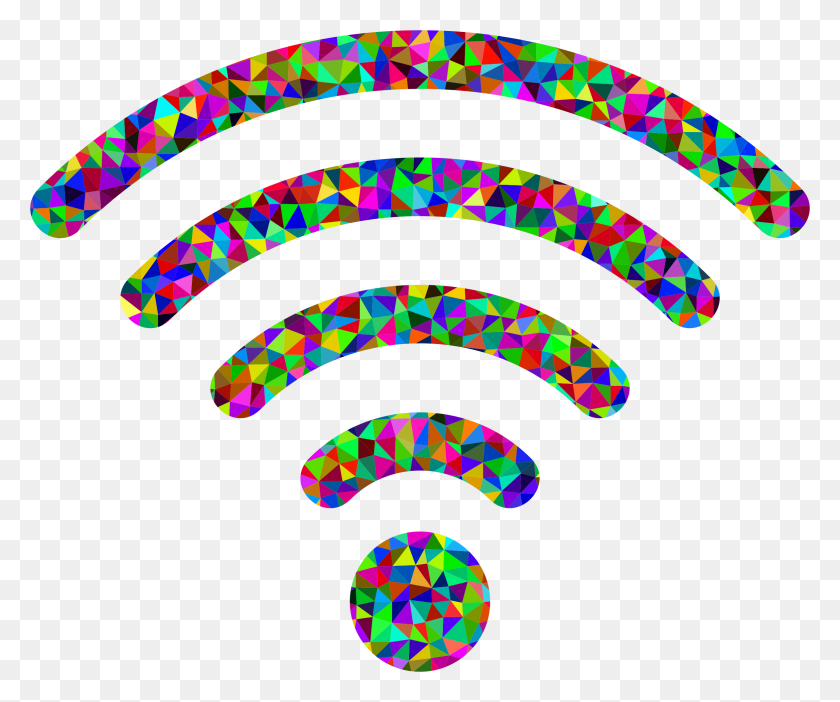 2346x1932 Low Poly Prismatic Wifi Signal Icons Png - Wifi PNG