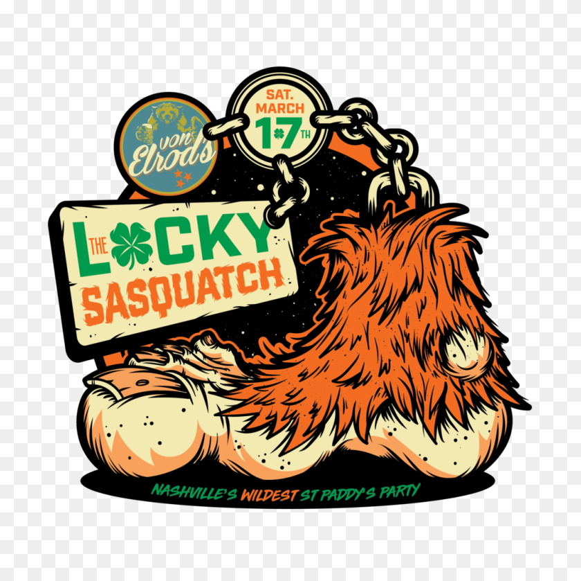 1000x1000 Lucky Sasquatch - Sasquatch PNG