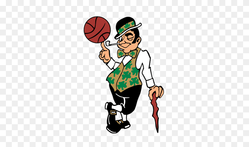 300x437 Lucky The Leprechaun - Celtics Logotipo Png