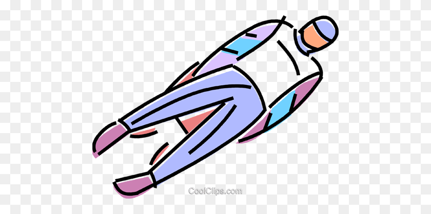 480x358 Luge Royalty Free Vector Clip Art Illustration - Luge Clipart