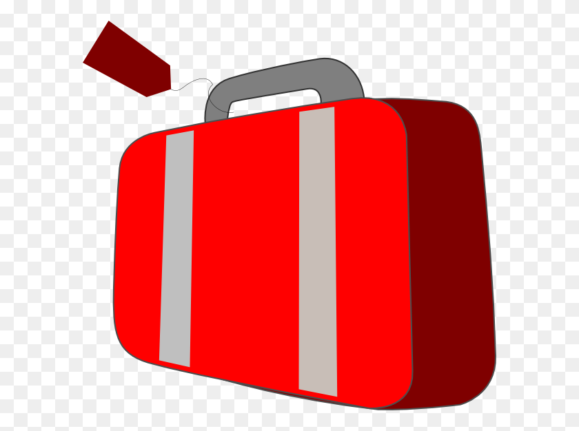600x566 Luggage Clipart Red Suitcase - Packing Suitcase Clipart