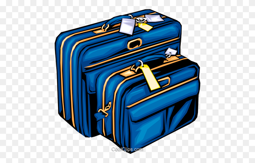 480x476 Luggage Royalty Free Vector Clip Art Illustration - Luggage Clipart