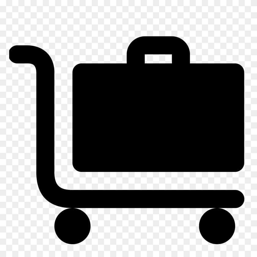 1600x1600 Luggage Trolley Icon - Suitcase PNG