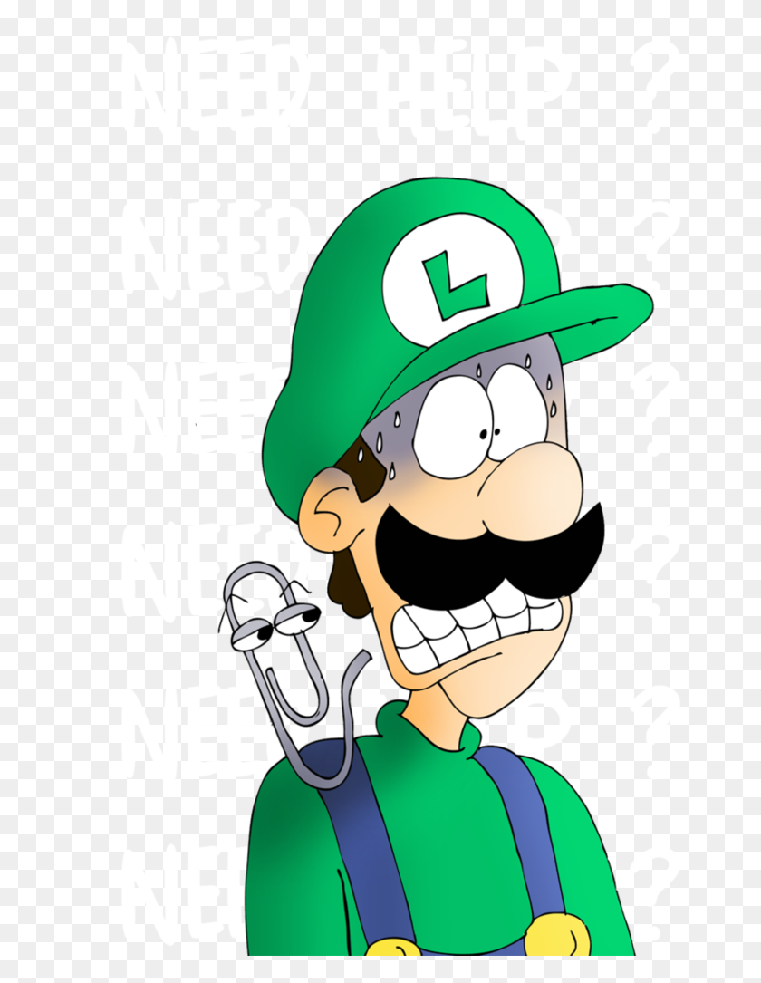 779x1025 Luigi And Clippy - Clippy PNG