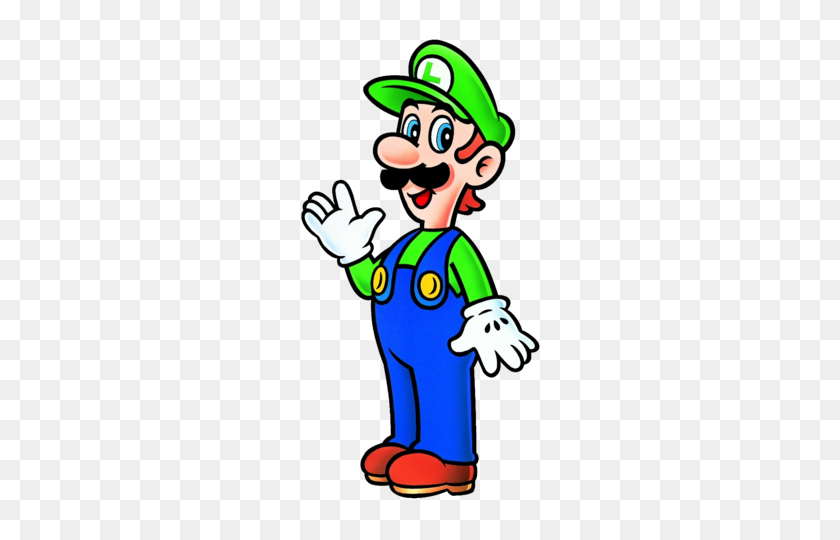 254x480 Luigi In Super Mario Bros - Luigi Clipart
