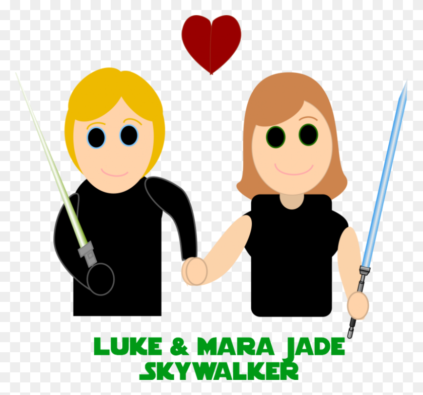 800x744 Luke And Mara Jade Skywalker - Luke Skywalker Clipart