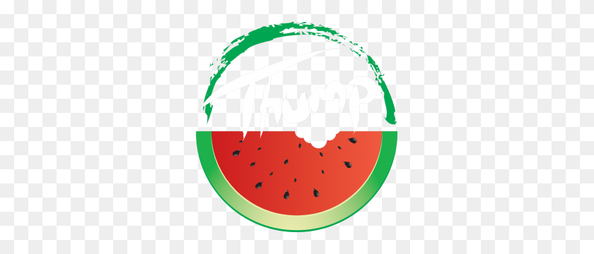 287x300 Luling Watermelon Thump Since - Арбуз Черно-Белый Клипарт