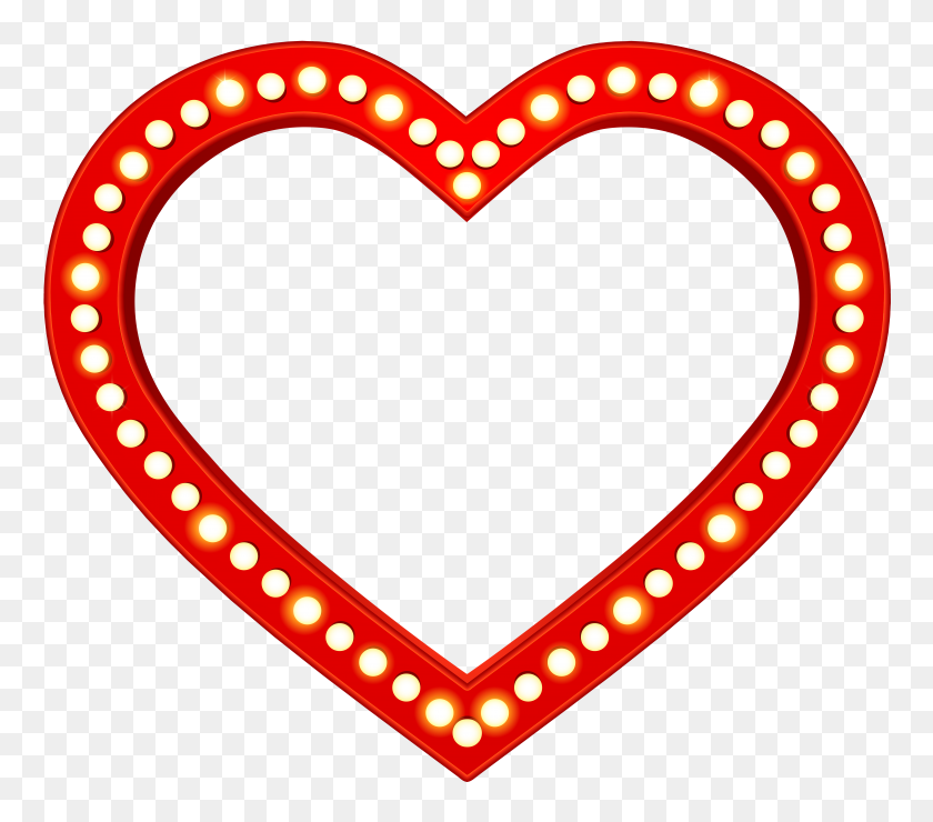 7000x6108 Luminous Heart Png Clip Art - Organ Clipart