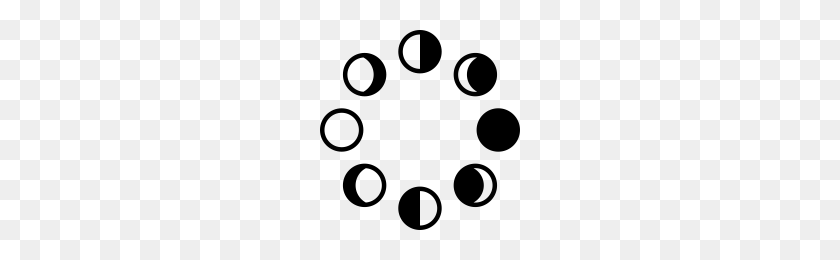 200x200 Lunar Phases Icons Noun Project - Moon Phases PNG