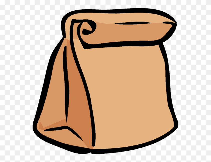 583x586 Lunch - Paper Bag Clipart