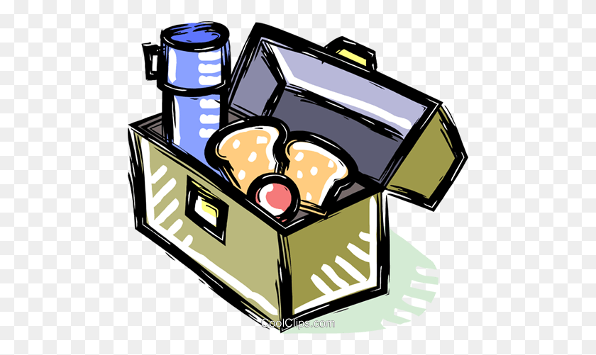 480x441 Lunch Box Royalty Free Vector Clip Art Illustration - Lunch Box Clipart