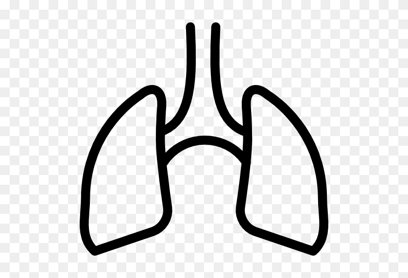 512x512 Lung, Medical, Human Body, Body Silhouette, Lungs, Body - Lungs Clipart Black And White