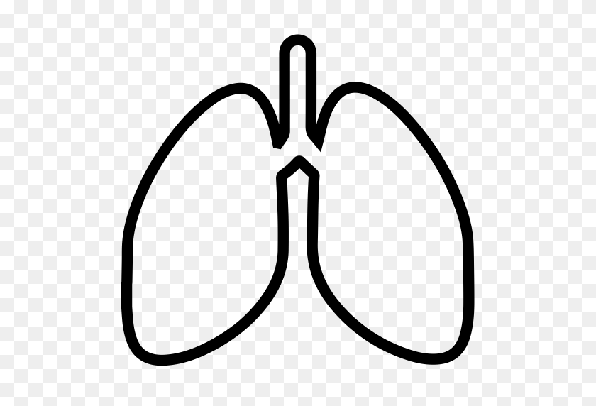 512x512 Lung, Medical, Organ Icon With Png And Vector Format For Free - Lungs Clipart Black And White