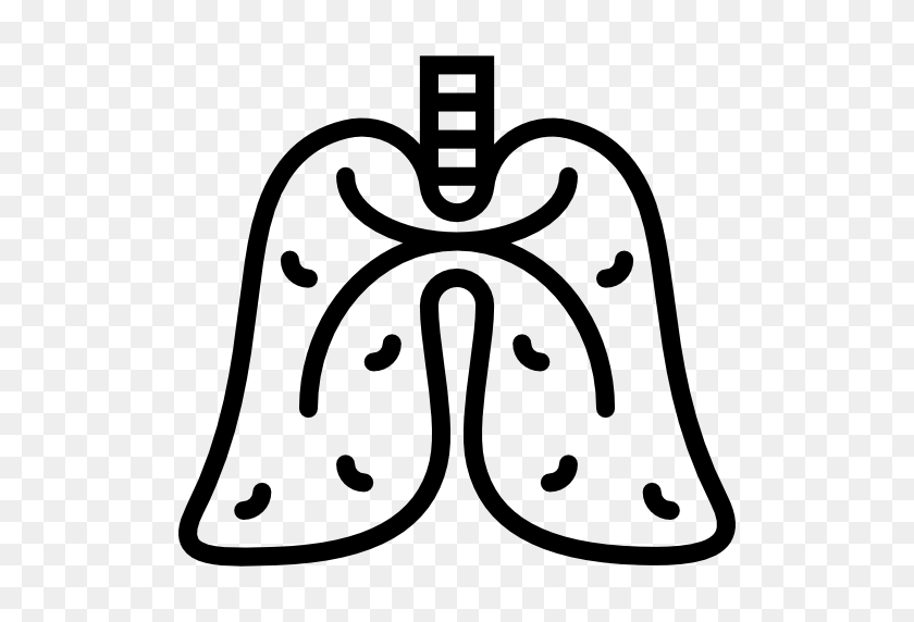 512x512 Lungs - Lungs Clipart Black And White