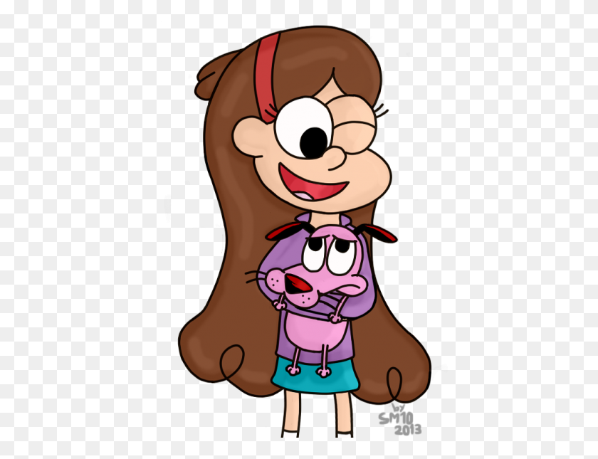 1024x768 Mabel Meets Courage Gravity Falls Know Your Meme - Courage The Cowardly Dog PNG
