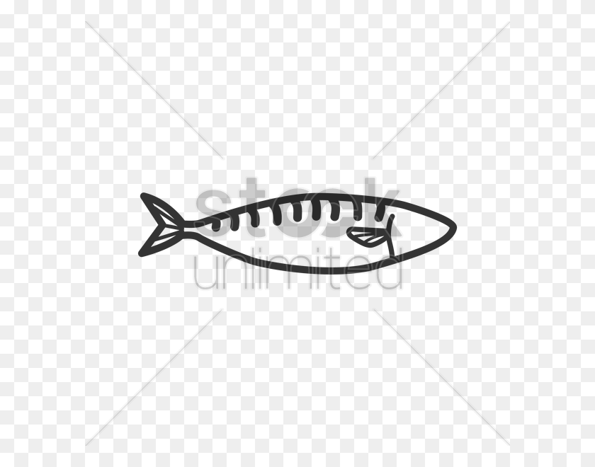 600x600 Векторное Изображение Рыбы Скумбрия - Осетр Клипарт