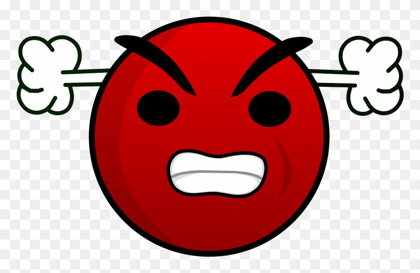2000x1249 Mad Red Emoticon - Mad PNG