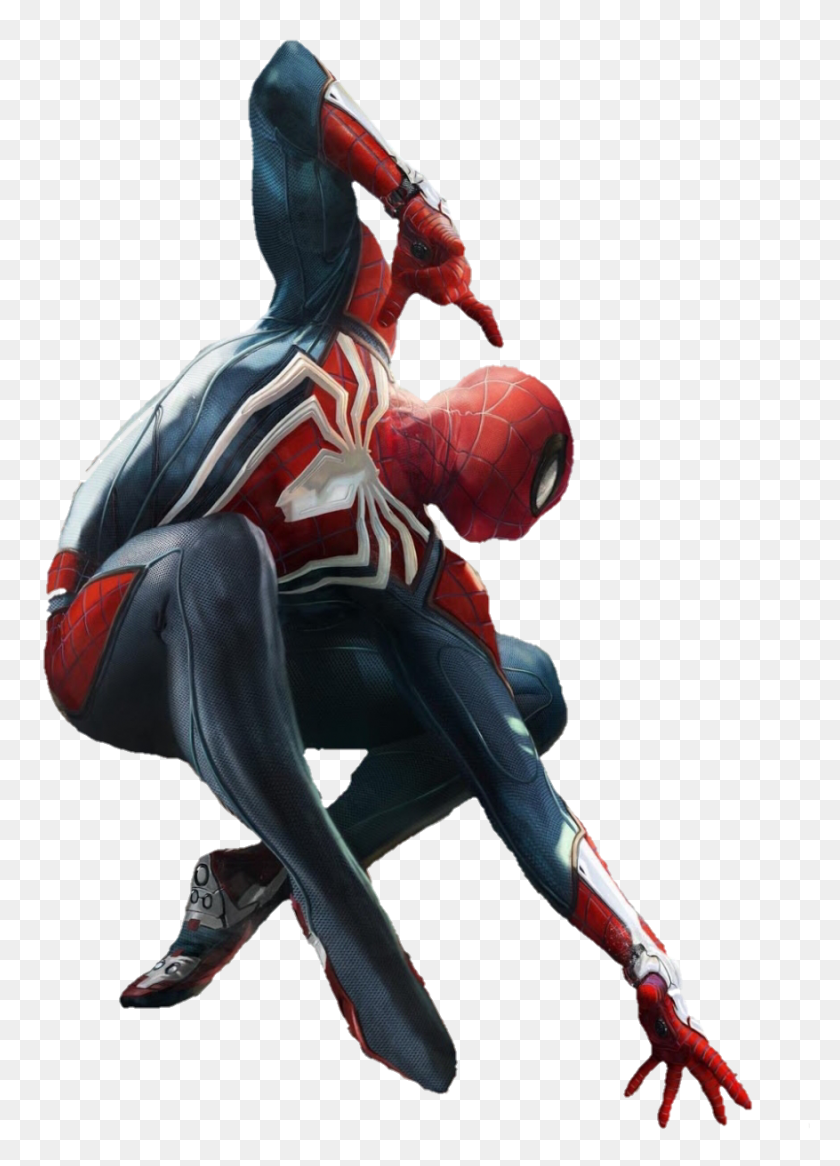 877x1244 Made A For The Spiderman Art That's Been Floating Around - Ps4 PNG
