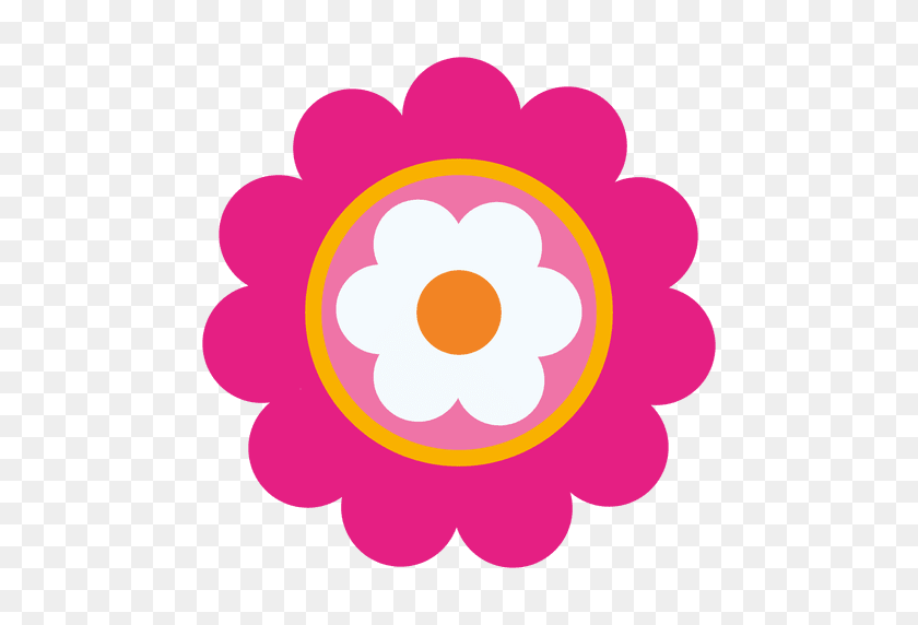 512x512 Magenta Flower Icon - Flower Icon PNG