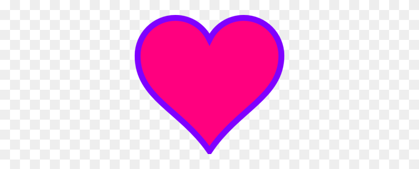300x279 Magenta Purple Heart Clip Art - Rainbow Heart Clipart