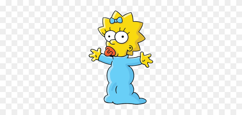 235x340 Maggie Simpson - Clean Up Toys Clipart