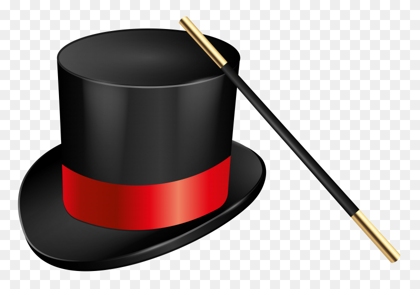 8000x5315 Magic Hat And Magic Wand Png Clip Art Gallery - Wand PNG