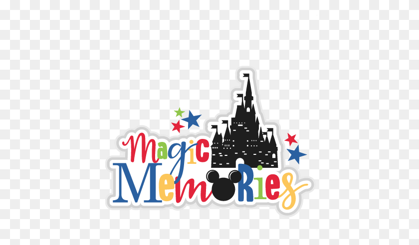 432x432 Magic Memories Title Scrapbook Cute Clipart - Magic Kingdom Clipart