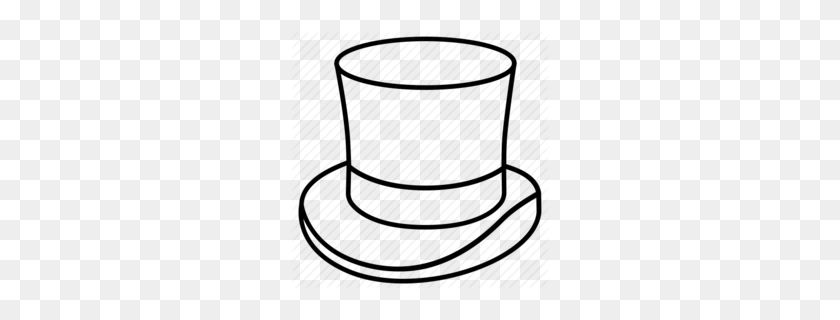 260x260 Magic Top Hat Clipart - Magician Clipart Black And White