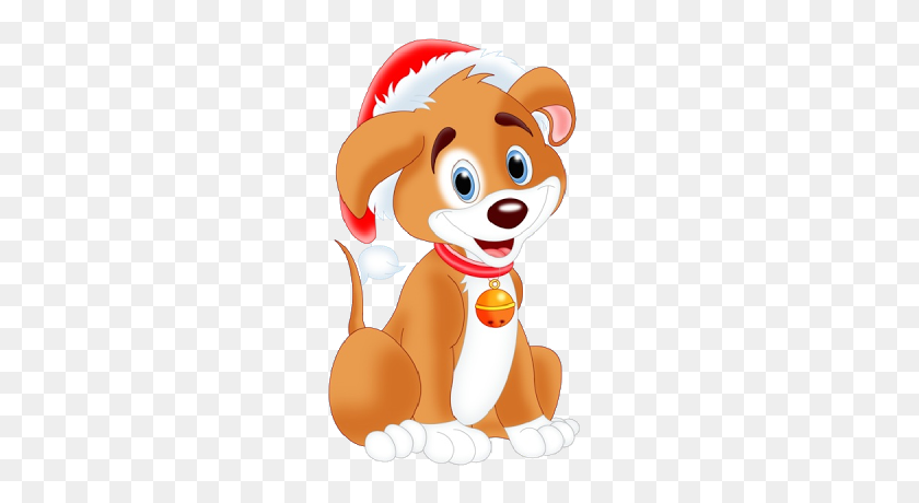 400x400 Собака-Волшебник Клипартмастера - Рождественский Клипарт Собака
