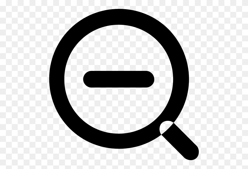 512x512 Magnifier Minus, Magnifier, Magnifying Glass Icon With Png - White Magnifying Glass Icon PNG