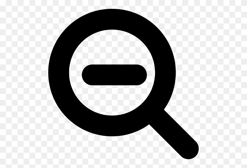 512x512 Magnifier Png Icon - Minus Sign PNG