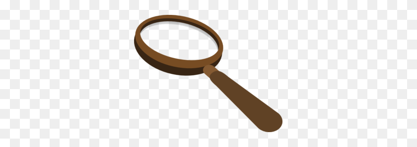 299x237 Magnifying Glass Brown Clip Art - Magnifying Class Clipart