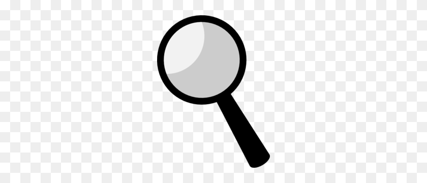 222x300 Magnifying Glass Clip Art - Mirror Clipart Black And White